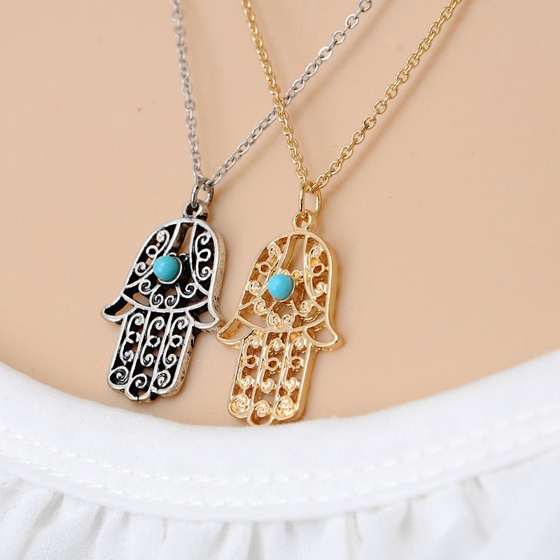 The Hamsa Necklace - Jewelry | Off White & Wood