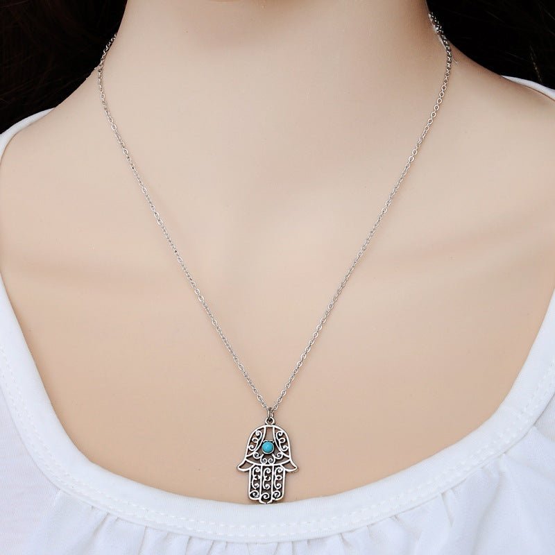 The Hamsa Necklace - Jewelry | Off White & Wood